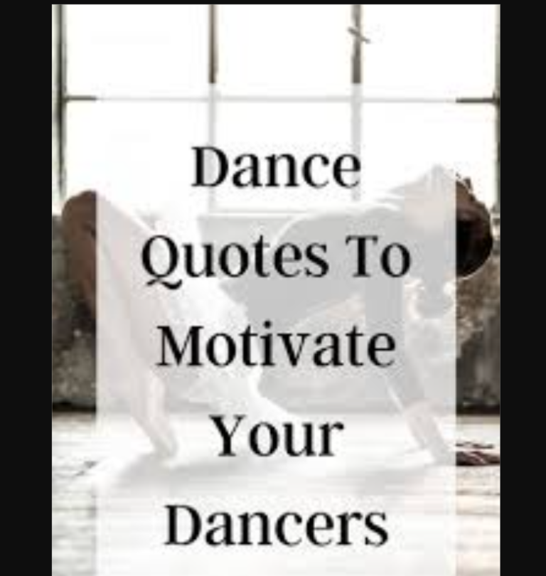 An image of the dancers quotes motivation